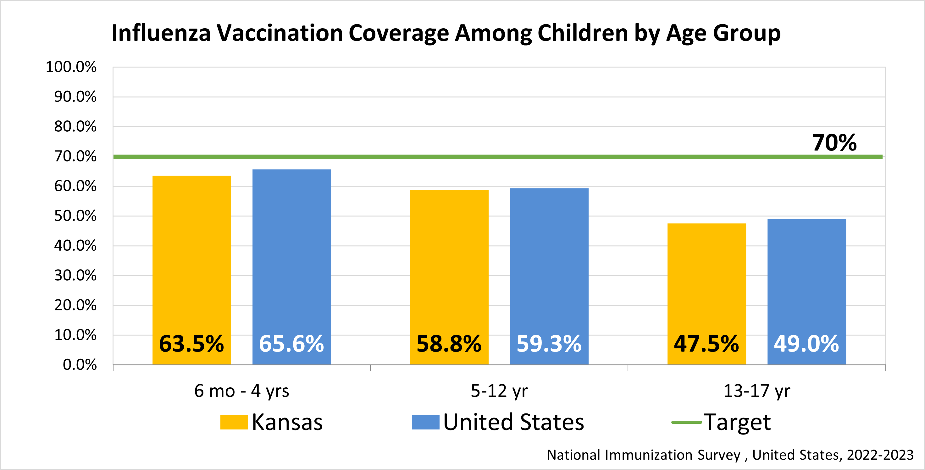 Influenza Coverage by Age (Children)